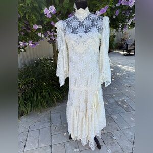 Vintage Lace White Dress